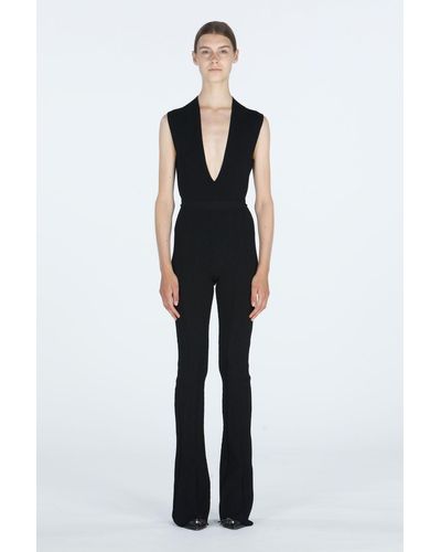N°21 V-neck Sleeveless Jumpsuit - Black