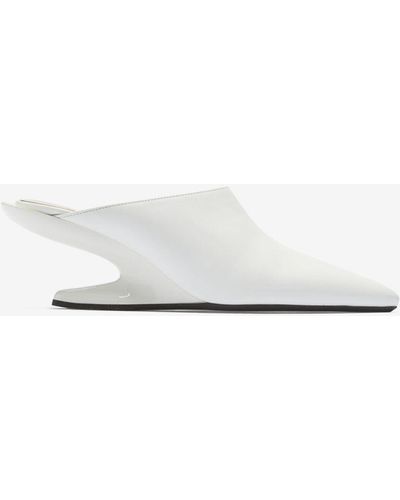N°21 Sabot Leather Mules - White