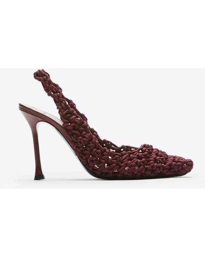 N°21 Braided Rope Slingback Court Shoes - Red