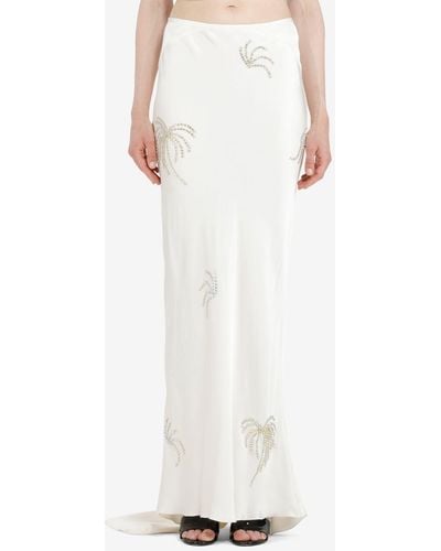 N°21 Crystal-embellished Skirt - White