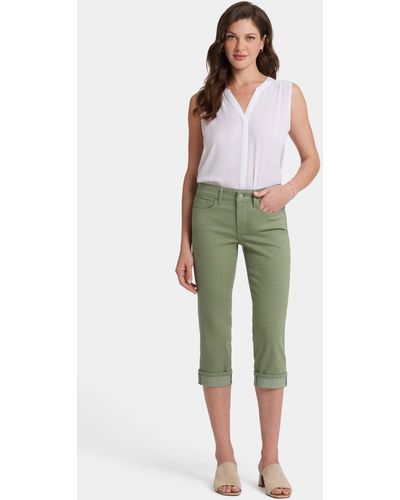 NYDJ Marilyn Straight Crop Jeans In English Ivy - White