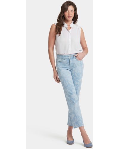 NYDJ Marilyn Straight Ankle Jeans In Marian Annabella - Blue