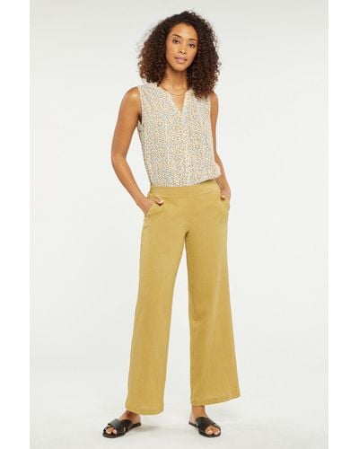 NYDJ Straight Pull-on Pants In Olive Oil - Yellow