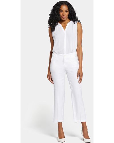NYDJ Marilyn Straight Ankle Pants In Optic White