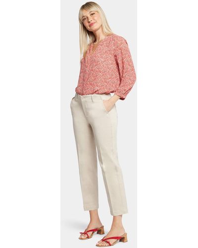 NYDJ Marilyn Straight Ankle Pants In Feather - Multicolor