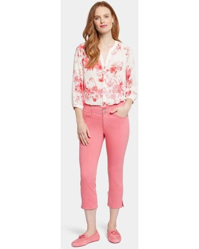 NYDJ Chloe Capri Jeans In Pink Punch - Blue