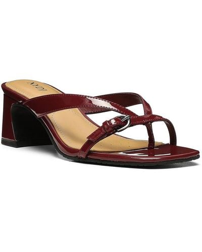 NYDJ Glam Block Heel Sandals In Burgundy - Multicolor
