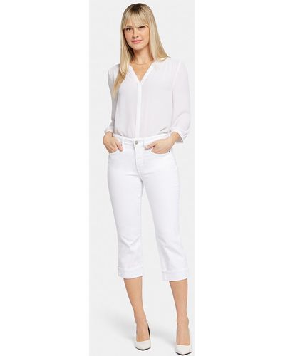NYDJ Marilyn Straight Crop Jeans - White