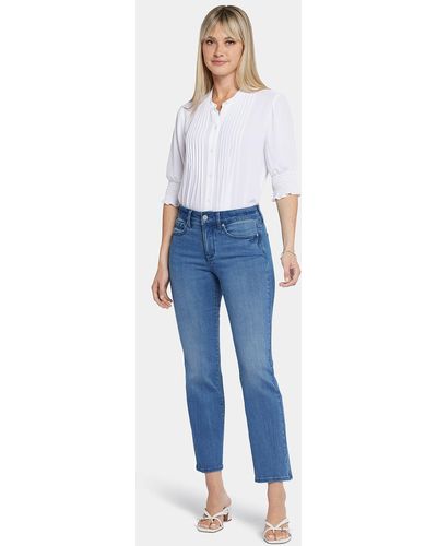 NYDJ Marilyn Straight Ankle Jeans In Blue Island