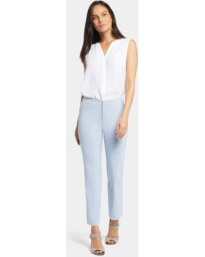 NYDJ Slim Trouser Ankle Pants In Light Blue Heather