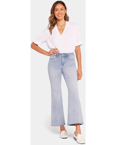 NYDJ Relaxed Flared Jeans In Afterglow - White