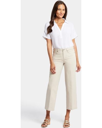 NYDJ Teresa Wide Leg Ankle Jeans In Feather - White