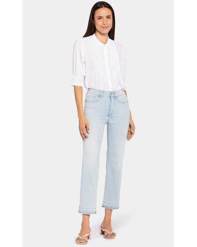 NYDJ Marilyn Straight Ankle Jeans In Brightside - Blue