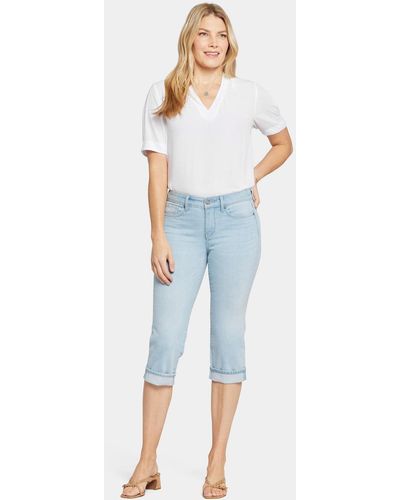 NYDJ Marilyn Straight Crop Jeans In Brightside - Blue