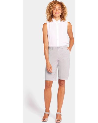 NYDJ Bermuda Shorts In Pearl Gray - Natural