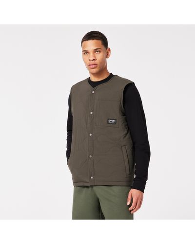 Oakley Quilted Sherpa Vest - Gray