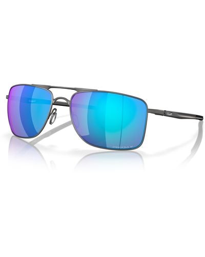 Oakley Matte Gunmetal Gauge 8 Sunglasses - Blau