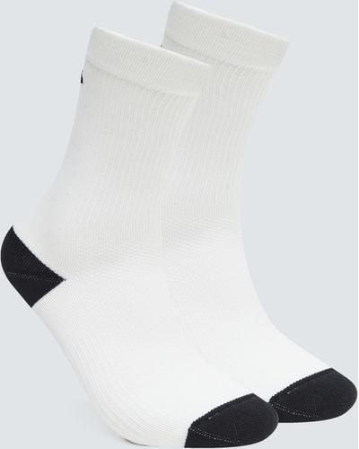Oakley Ribbed Ellipse Long Socks - White