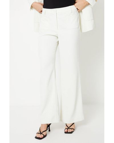 Oasis Patch Pocket High Waisted Trouser - White