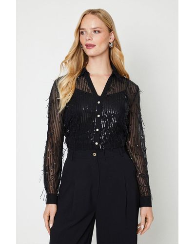 Oasis Sequin Shirt - Black