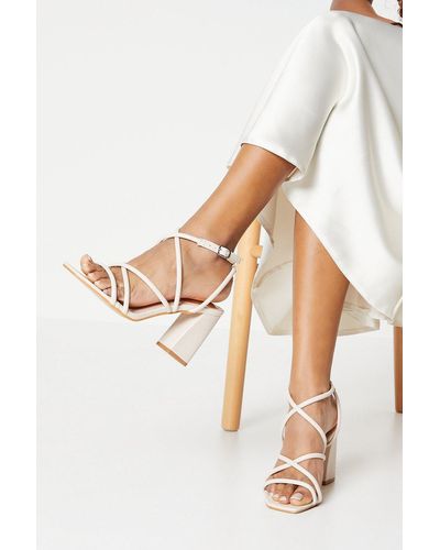 Oasis Molly Strappy Block Heeled Sandals - Natural