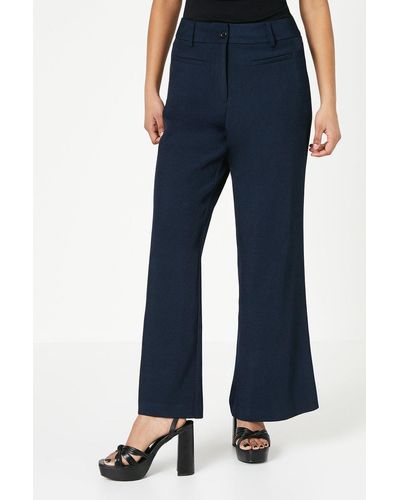 Oasis Petite High Waisted Patch Back Pocket Trouser - Blue