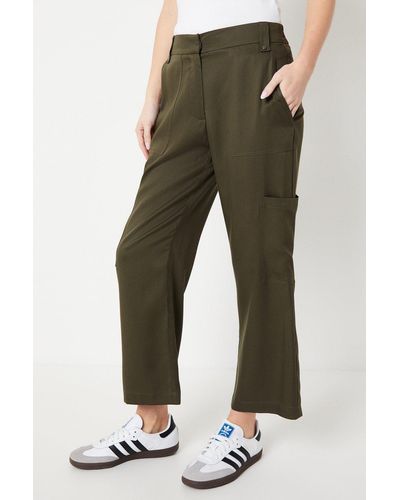 Oasis Drapey Pocket Detail Cargo Trouser - Green