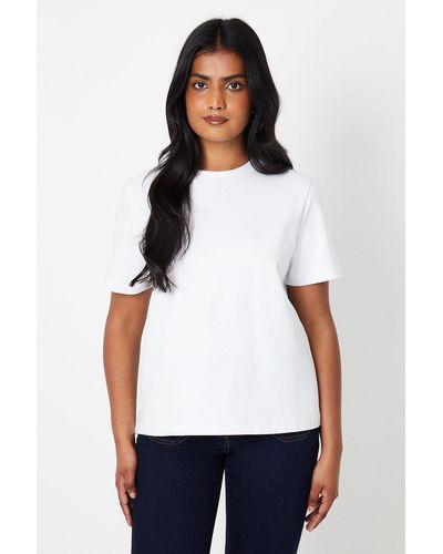 Oasis Plain Basic Jersey T-shirt - White