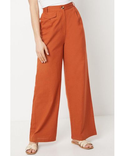 Oasis Pocket Detail Trousers - Orange
