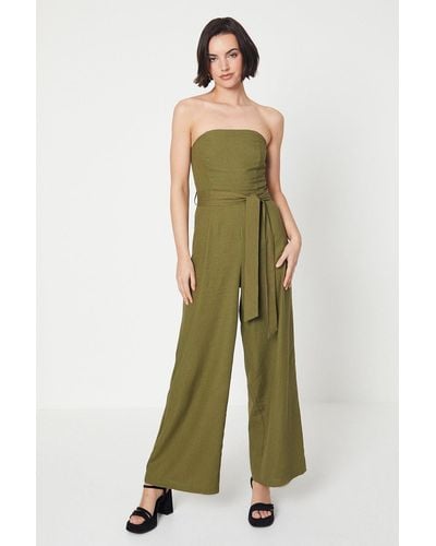 Oasis Belted Wide Leg Jumpsuit - Green