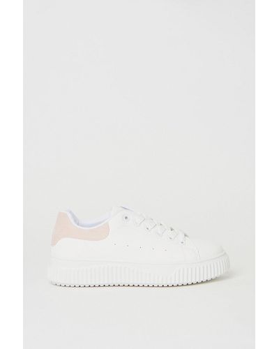 Oasis Kingsley Platform Lace Up Trainers - Pink
