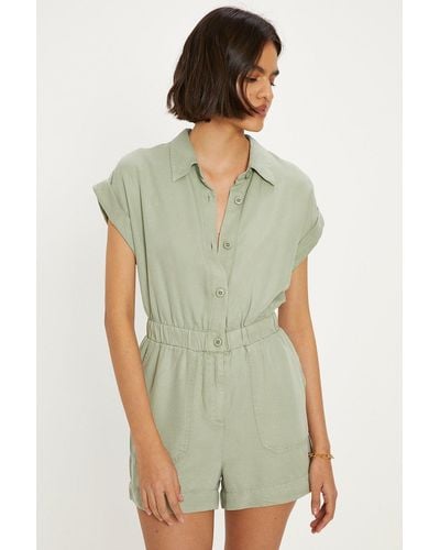 Oasis Utility Playsuit - Green