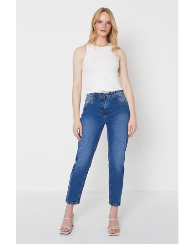 Oasis Slim Mom Jeans in Blue Lyst UK