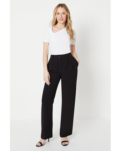 Oasis Pleat Front Relaxed Tailored Trouser - White