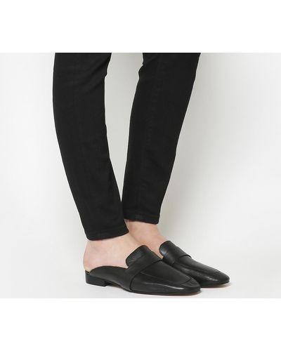 black backless mules