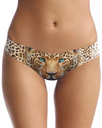 COMMANDO Printed stretch-jersey low-rise thong