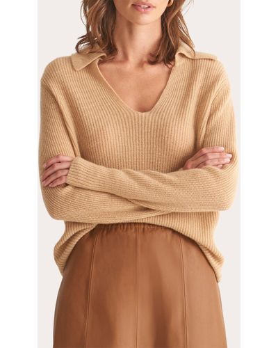 Loop Cashmere Spread-collar Sweater - Brown