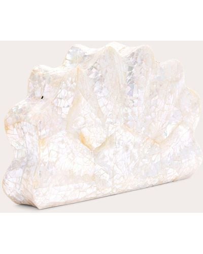 Emm Kuo Loulou Mother Of Pearl Shell Clutch - Natural