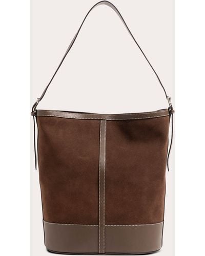 Hunting Season The Suede & Leather Hobo - Brown