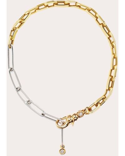 Milamore Diamond & 18k Gold Duo Chain Jr. Bracelet - Natural
