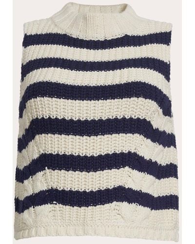 Eleven Six Lily Stripe Sweater Tank - Blue