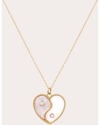 L'Atelier Nawbar Yin Yang Heart Pendant Necklace - Natural