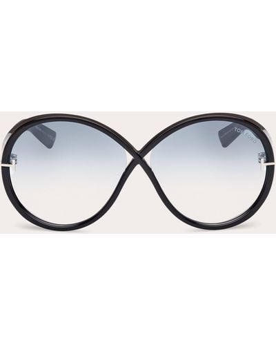 Tom Ford Shiny Edie 2 Round Sunglasses - Brown