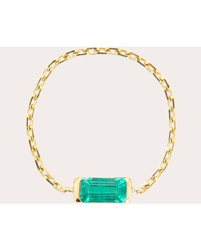 Yi Collection Emerald Cut Chain Ring - Blue