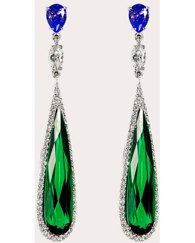 Anabela Chan Shard Emerald Earrings - Green