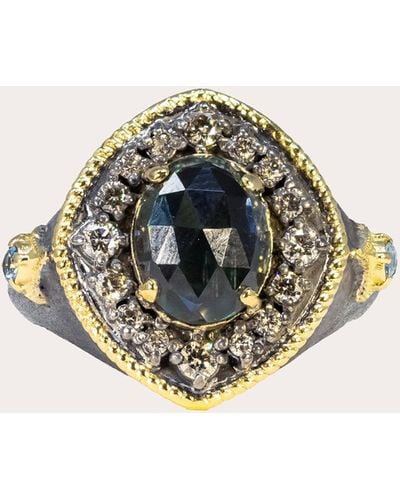 Armenta London Topaz Signet Ring - Metallic