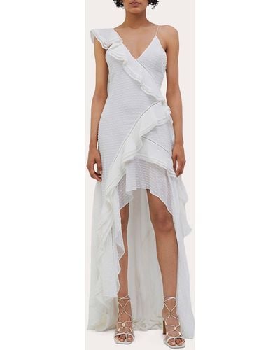 Jonathan Simkhai Lyra Silk Maxi Gown - White