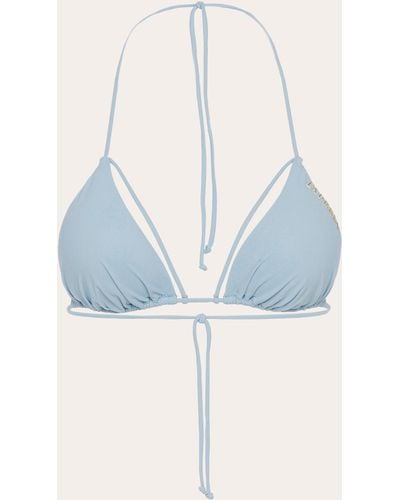 La Perla Iconic Triangle Bikini Top - Blue