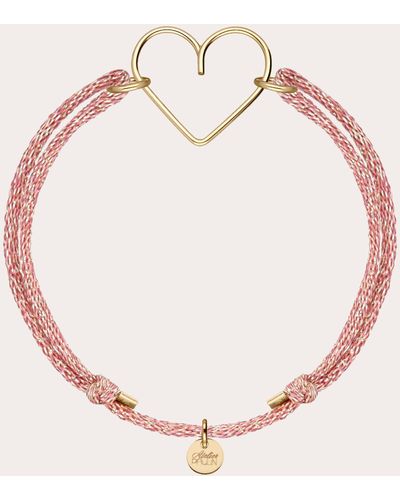 Atelier Paulin Heart Cord Bracelet - Pink