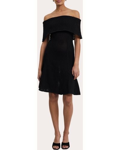 Safiyaa Kole Knit Off-shoulder Dress - Black